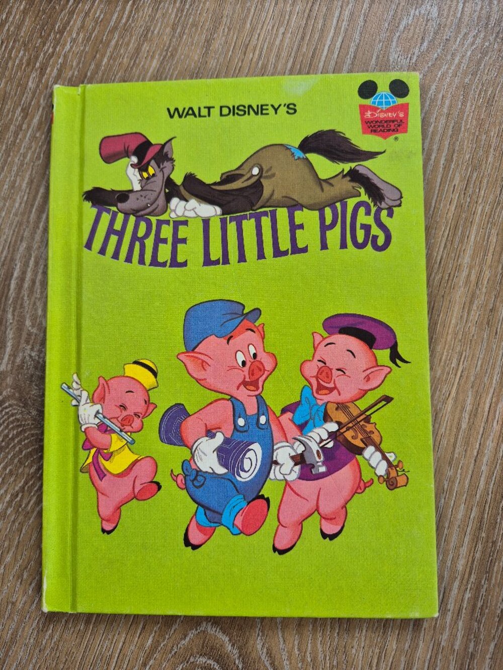 Vintage Disney Three Little Pigs 1972 Wonderful World Reading